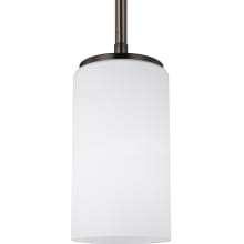 Kenney Single Light 4" Wide Mini Pendant with Etched Glass Shade
