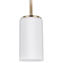 Kenney Single Light 4" Wide Mini Pendant with Etched Glass Shade