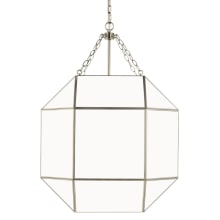 Aveyron 4 Light 23" Wide Pendant with Frosted Glass Shade