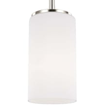 Kenney Single Light 4" Wide LED Mini Pendant with Etched White Shade
