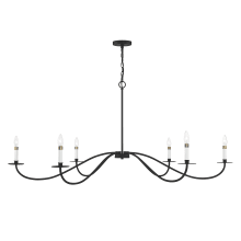 6 Light 60" Wide Taper Candle Chandelier