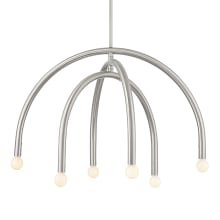 6 Light 30" Wide Abstract Chandelier