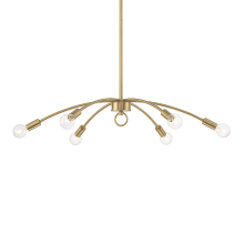 6 Light 27" Wide Abstract Chandelier