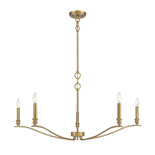 5 Light 15" Tall Taper Candle Style Chandelier