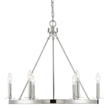 6 Light 26" Wide Taper Candle Style Chandelier