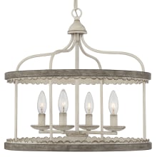 4 Light 18" Wide Taper Candle Chandelier