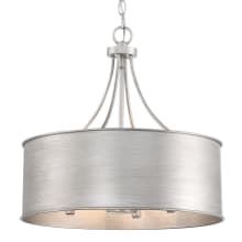 4 Light 18" Wide Pendant with Metal Drum Shade