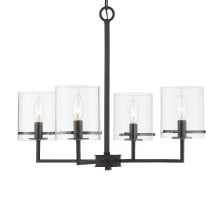 4 Light 26" Wide Taper Candle Chandelier