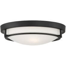 13" Wide Flush Mount Ceiling Fixture with Frosted Glass Shade