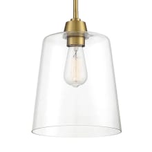 Single Light 10" Wide Mini Pendant with Clear Glass Shade