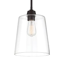 Single Light 10" Wide Mini Pendant with Clear Glass Shade