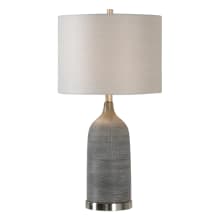 29" Tall Vase Table Lamp with Plated Details