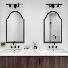 Contemporary 40" x 24" Arched Top Vanity Bathroom Wall Mirror