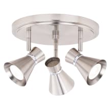 Cameron 3 Light 11" Wide LED Accent Light Ceiling Fixture with Metal Shades