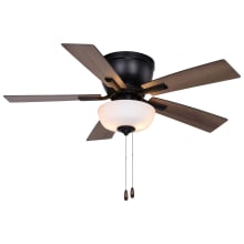 42" 5 Blade LED Indoor Ceiling Fan with Frosted Glass Shade