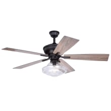 Kash 52" 5 Blade Indoor Ceiling Fan with a Glass Shade