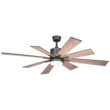 60" 8 Blade LED Indoor Ceiling Fan with Remote Control