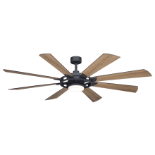 Visage 68" 8 Blade Indoor / Outdoor Switchable White LED Ceiling Fan
