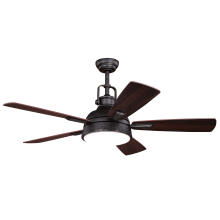 Remington 52" 5 Blade LED Indoor Ceiling Fan with a Glass Shade