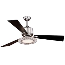 Lukas 52" 3 Blade LED Indoor Ceiling Fan with an Acrylic Shade