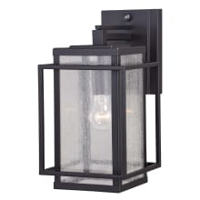 Caleb 14" Tall Outdoor Wall Sconce with Glass Panel Shades