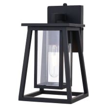 Kirk 12" Tall Outdoor Wall Sconce with Clear Glass Shade
