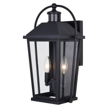 Belarus 2 Light 17" Tall Outdoor Wall Sconce with Motion Sensor