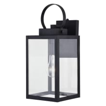 Norah 17" Tall Outdoor Wall Sconce with Clear Glass Shade