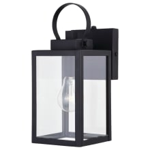 Norah 12" Tall Outdoor Wall Sconce with Clear Glass Shade