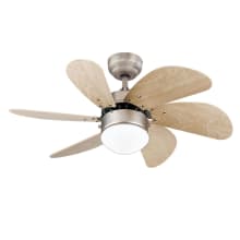 Quixote 30" 6 Blade LED Indoor Ceiling Fan