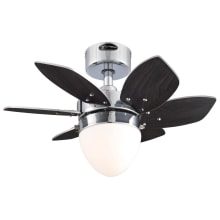 Huber 24" 6 Blade LED Indoor Ceiling Fan