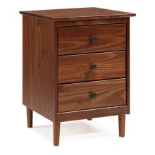 Franklin County 15" Wide Three Drawer Plastic and Wood Nightstand