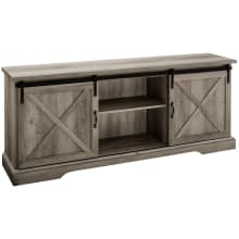 Farmhouse 70" Sliding Barn Door TV Cabinet Console