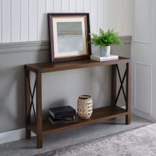 Paxton 46" Long Rustic Farmhouse Console / Sofa Entry Table with Barn "X" Sides