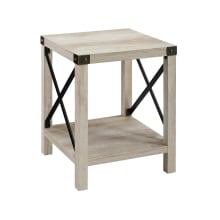 Paxton 18" Square Rustic Farmhouse "X" Barn Side Table