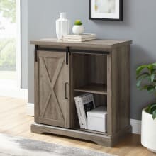 Farmhouse 32" Wide Buffet Accent Cabinet with Sliding Barn Door - Ready to Assemble