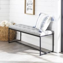 Transitional 48" Wide Upholstered Accent Bench / Bed Bench