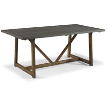 Helotes 72" Solid Wood Rustic Trestle Dining Table