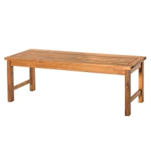 Odessa 53" Wide Wood Contemporary Outdoor Bench