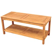 Odessa 50" Long Wood Outdoor Farmhouse Coffee Table