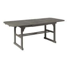 Odessa 79" Long Wood Outdoor Farmhouse Dining Table with Butterfly Leaf