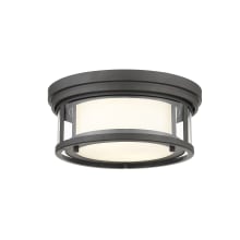 Sylvia 2 Light 12" Wide Flush Mount Drum Ceiling Fixture