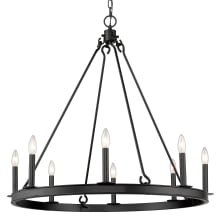 Marian 8 Light 33" Wide Taper Candle Chandelier