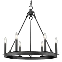 Marian 6 Light 25" Wide Taper Candle Chandelier