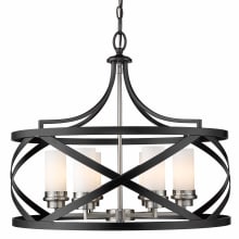 Coraline 6 Light 24" Wide Pillar Candle Style and Drum Chandelier