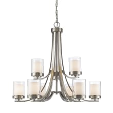 Sylvia 9 Light 31" Wide Pillar Candle Style Chandelier