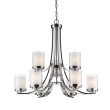 Sylvia 9 Light 31" Wide Pillar Candle Style Chandelier