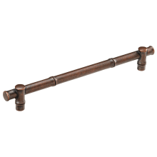 Junzi 8.66 Inch (220 mm) Center to Center Solid Brass Bamboo Styled Cabinet Handle / Drawer Pull