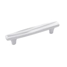 Caspian 3-3/4 Inch (96 mm) Center to Center Solid Brass Nautical Wave Bar Style Cabinet Handle / Drawer Pull