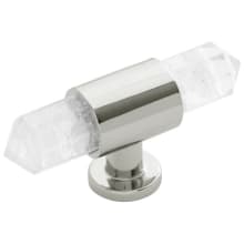 Aura 2-3/4" Wide Crystal Shard T Bar Cabinet Knob / Drawer Knob from the Bijou Collection